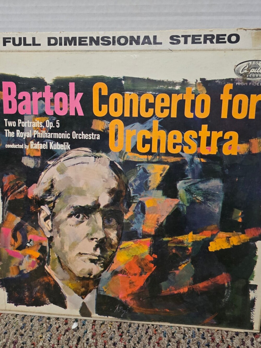 Béla Bartók Concerto For Orchestra 2 Portriats, Op. 5 Vinyl Record Philharmonic